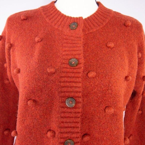 NEW Madewell Bobble Colburne Cardigan Sweater, red, XS - Picture 5 of 16